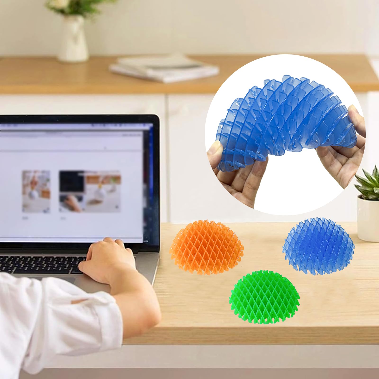 2 Pack Fidget Worm Toys - Stress Relief Sensory Toys for Adults & Kids - Cute Worm Shaped Anxiety Relief Fidgets - Portable Sensory Toys for Office, School, Travel and ADHD Focus Aid