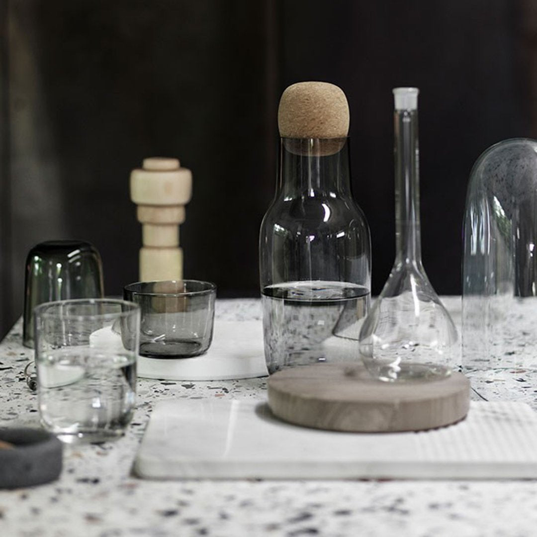 Muuto Engesvik Corky Carafe - Elegant Glass Water Pitcher with Cork Stopper for Home, Kitchen, and Dining Table Decor