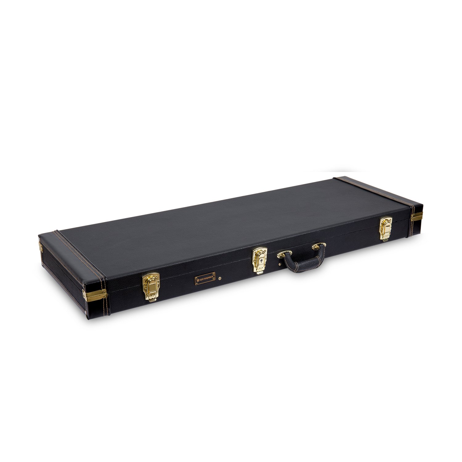 Crossrock CRW600 Deluxe Series Electric Guitar Hard Case - Premium Multi-Ply Wooden Shell with Plush Interior, Black | Perfect for Touring Musicians & Studio Guitar Protection