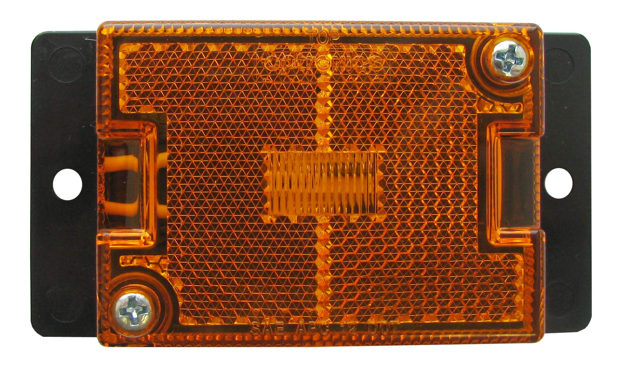 Optronics MC35AEBP Amber LED Ear Mount Marker Clearance Light with Reflex - Heavy Duty Truck & Trailer Safety Lighting for Night Driving & Low Visibility Conditions