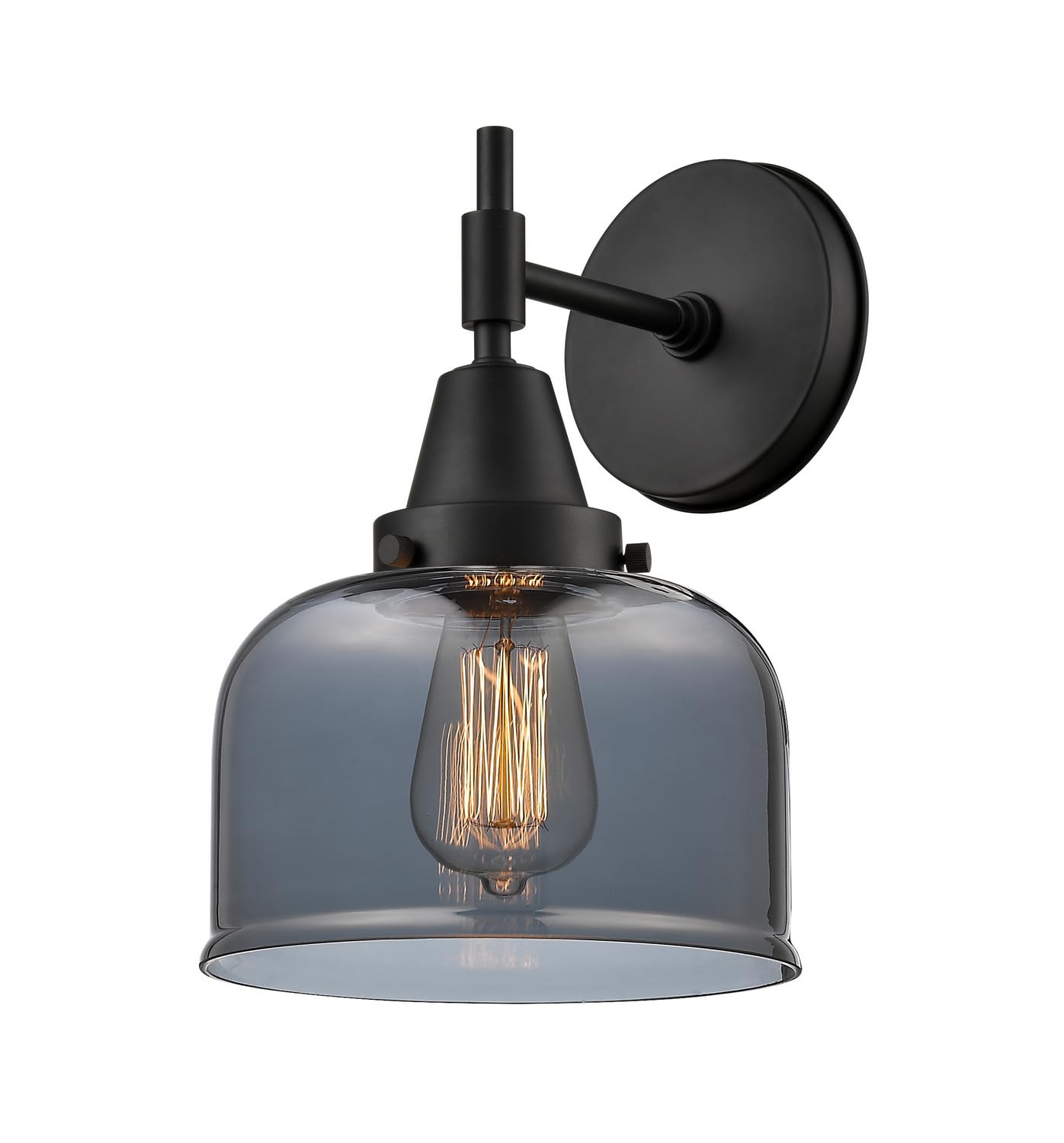 Innovations 447-1W-BK-G73 LED Wall Sconce - Black Finish, Energy Efficient Transitional Lighting for Bedroom, Hallway & Outdoor Porch