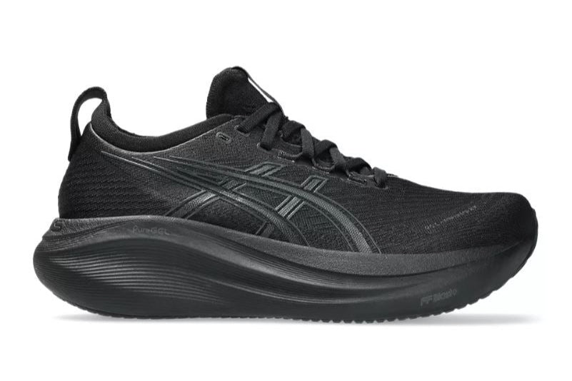 ASICS Women's Gel-Nimbus 27 Running Shoes - D Width, Black/Graphite Grey - Cushioned Road Running & Gym Workout Shoes for Women