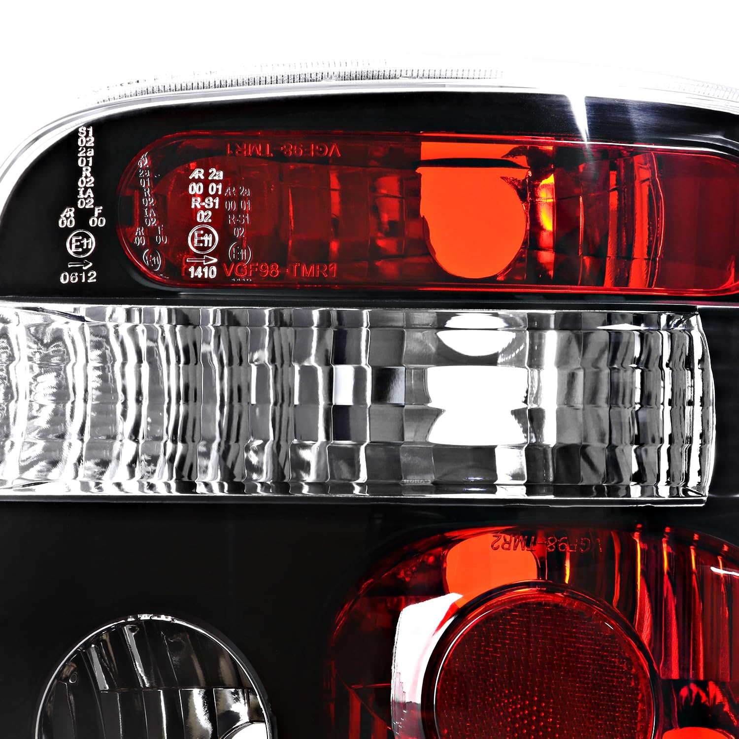 Spec-D Tuning Euro Black Tail Lights for 1999-2006 Volkswagen Golf GTI R32 TDI MK4 - Left & Right Pair Assembly | Smoked Lens LED Tail Lamps | Enhances Rear Style & Visibility for Night Driving