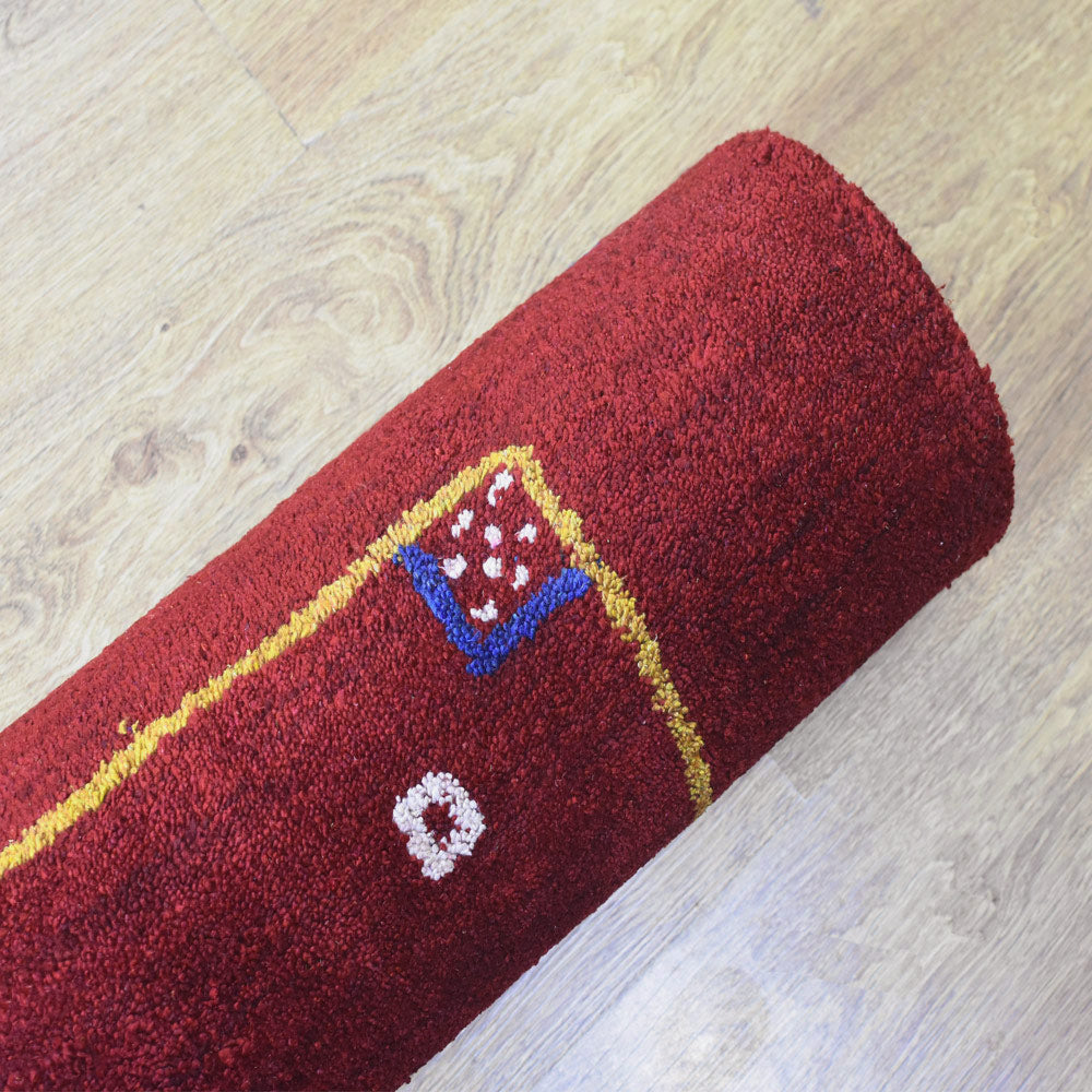 Handmade Enigma Hand Knotted Wool Rug - Bohemian Style Area Rug for Living Room, Bedroom & Home Decor - Soft & Durable Floor Covering for Boho Chic Spaces