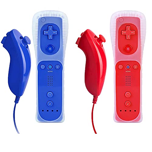 Wireless Wii Remote Controller for Nintendo Wii & Wii U - Blue & Red - Gaming & Party Fun