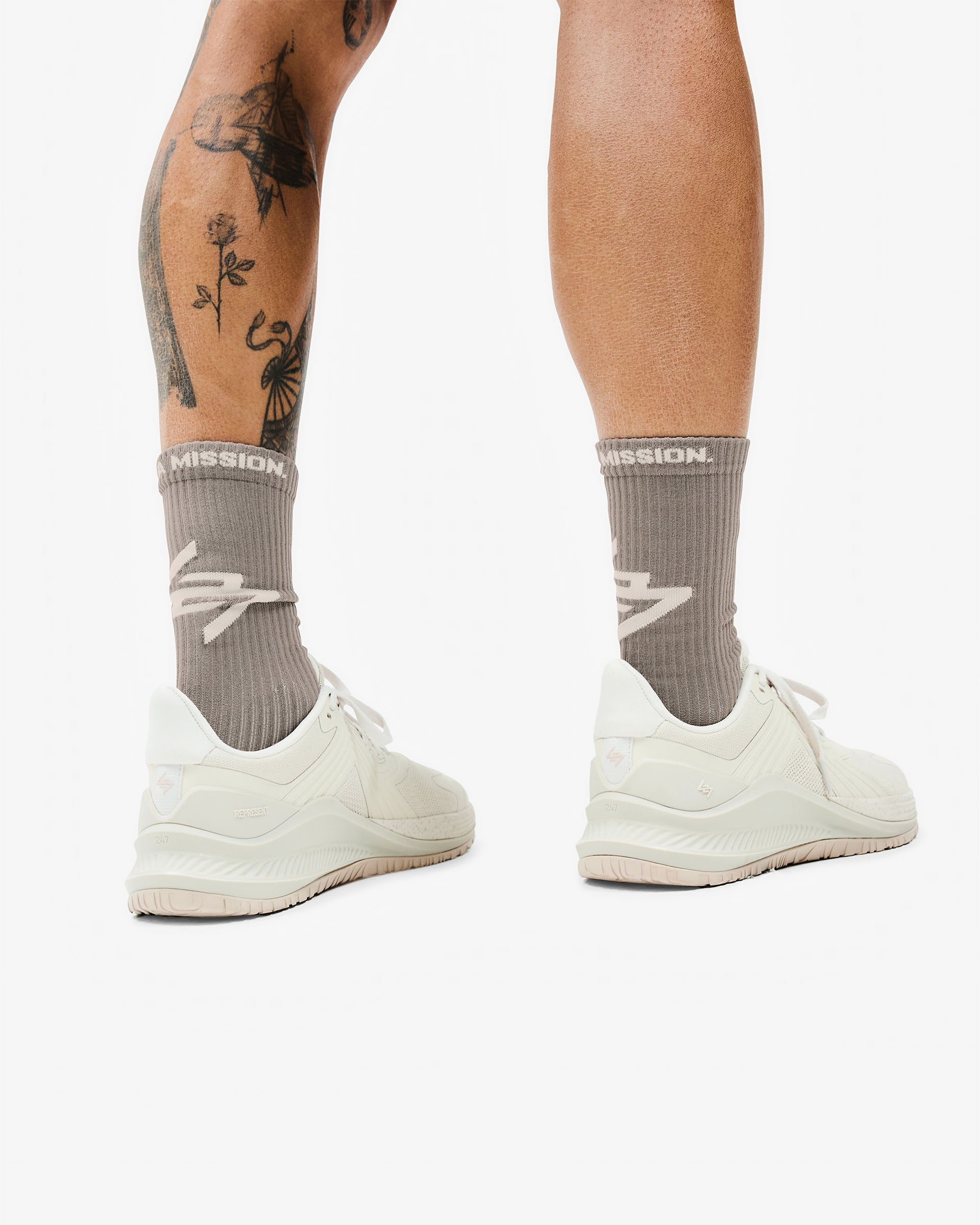 247 Logo Socks - Comfortable Cotton Crew Socks for Men & Women - Perfect for Work, Sports & Everyday Wear - Earth Tone Collection