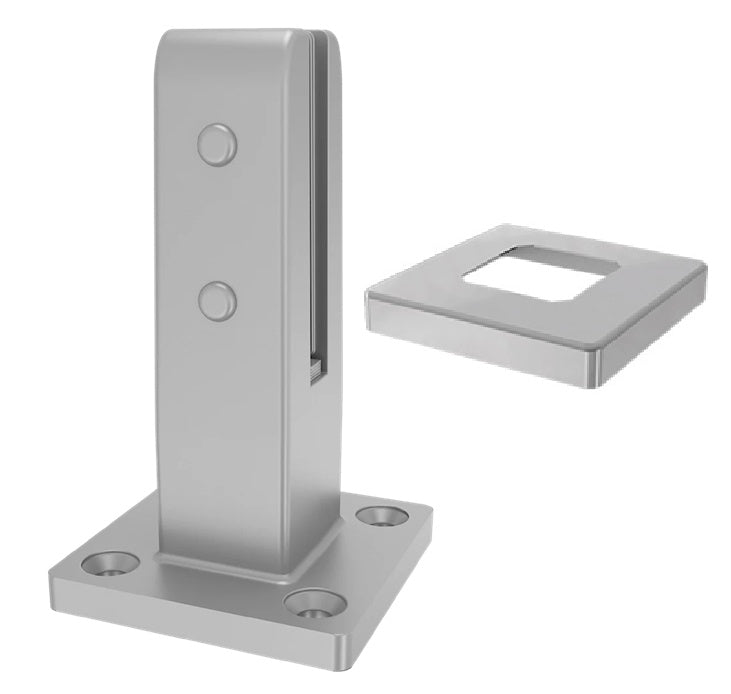Non-Conductive Pool Fence Spigot - Insuluxe Base Plated Insulated Spigot (Silver Gloss Finish) - Perfect for Safe Swimming Pool Barriers & Child Safety Fencing