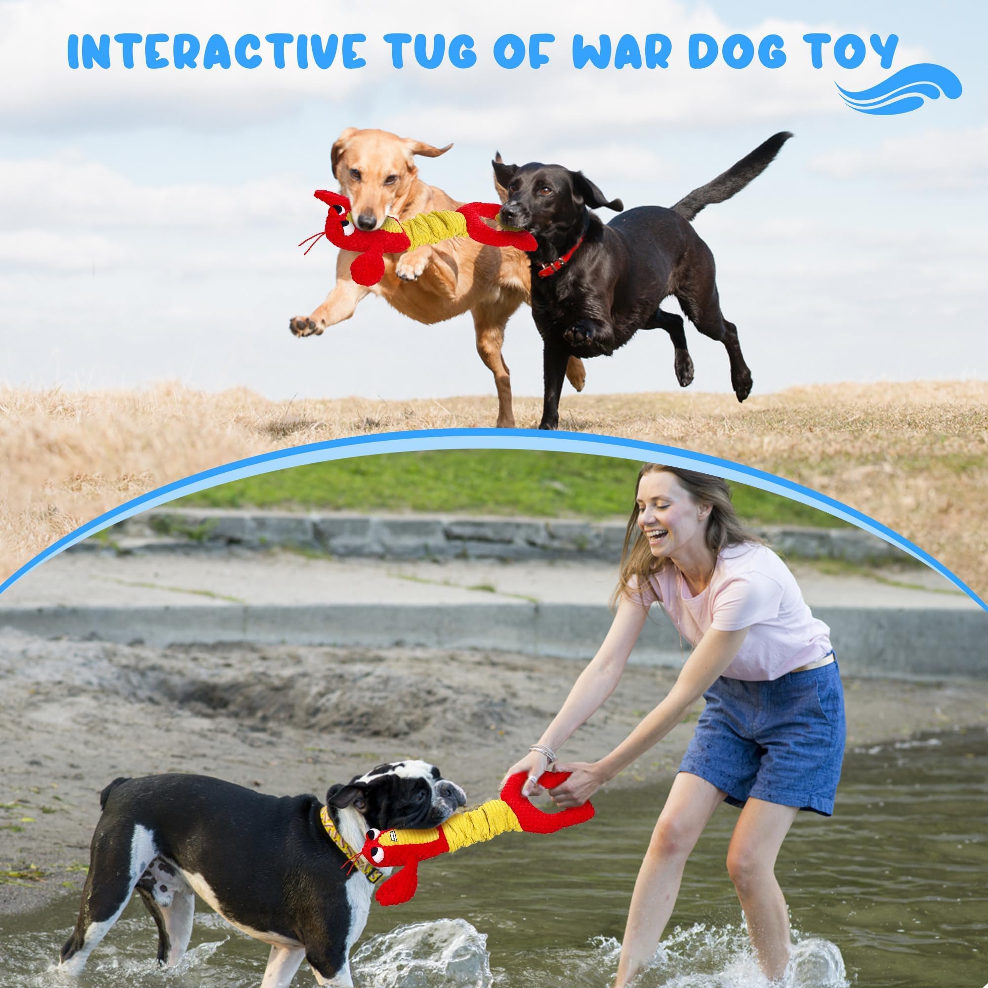 IOKHEIRA Indestructible Dog Toys for Aggressive Chewers - Ultra Durable Chew Toys for Large Dogs & Big Breeds, Lamb Chop Design (Red) - Perfect for Playtime, Training & Anxiety Relief