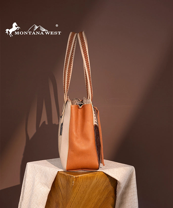 Montana West Leather Concealed Carry Tote Bag Set - Premium Gun Concealment Purse for Women | Perfect for Everyday Carry, Travel & Outdoor Activities