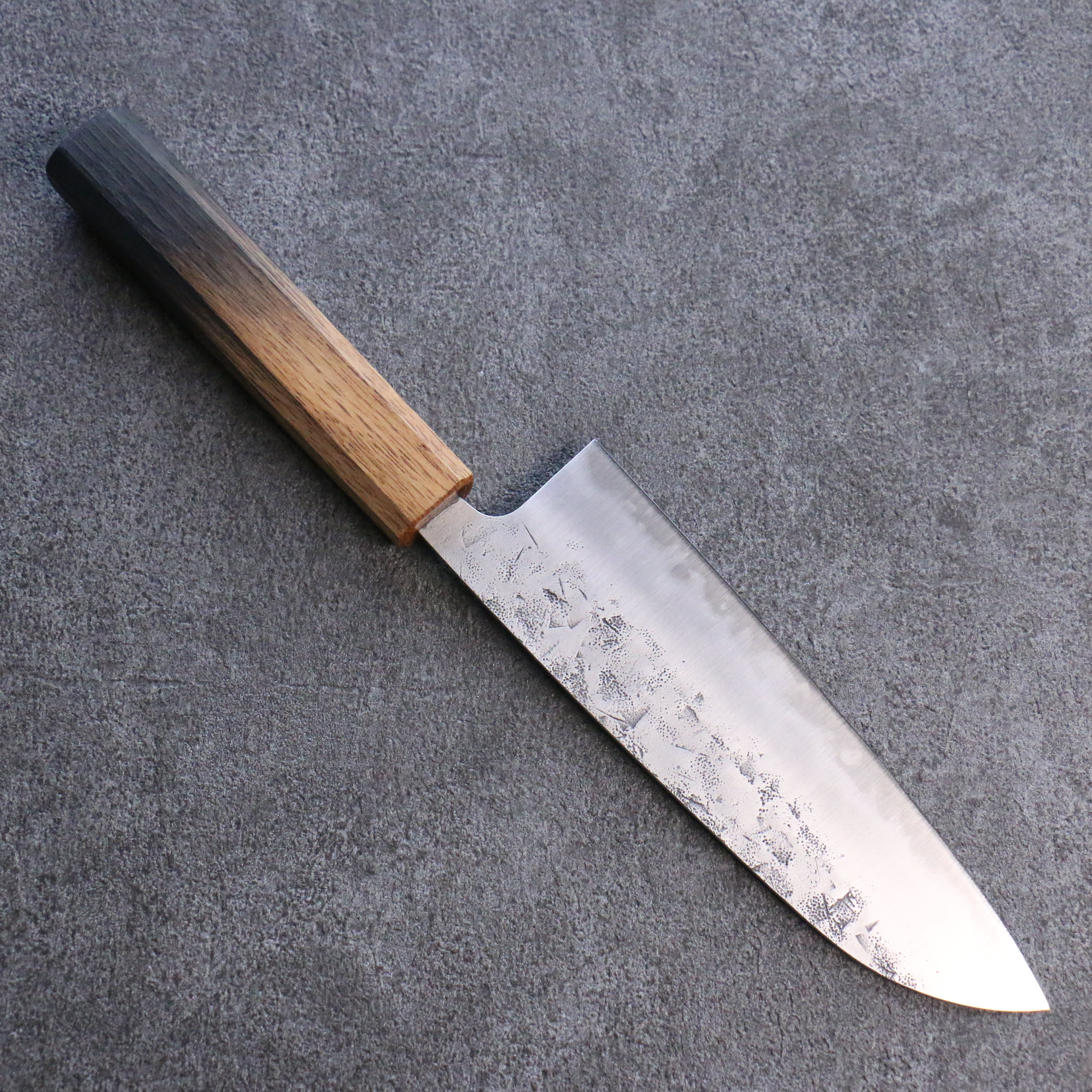 Premium Seisuke SLD Washiji Santoku Knife 165mm with Burnt Oak Handle - Japanese Kitchen Knife for Slicing, Dicing & Chopping Vegetables, Meat & Fish