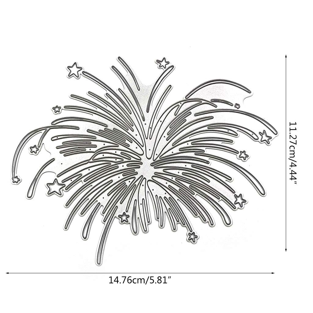 Romantic Fireworks Metal Die Cuts for Card Making - Scrapbooking Embossing Dies, DIY Album Paper Craft Decoration - Perfect for Greeting Cards, Invitations, and Handmade Gift Decorations
