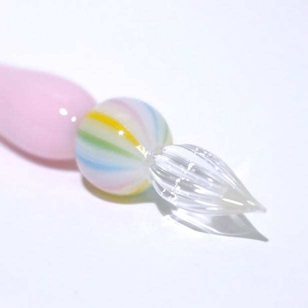 Japanese Glass Dip Pen - Candy & Cherry Blossom Pink - Elegant Calligraphy & Writing Tool - Perfect Gift for Writers, Artists & Stationery Lovers - Ideal for Lettering, Journaling & Creative Projects