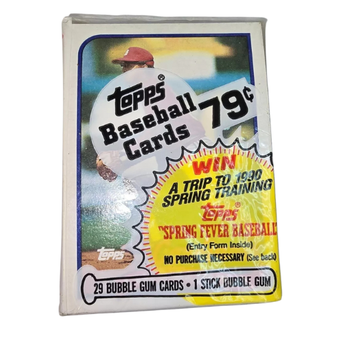 1989 Topps Baseball Cards Unopened Cello Pack - Vintage MLB Trading Cards Collection for Sports Memorabilia & Gift Giving