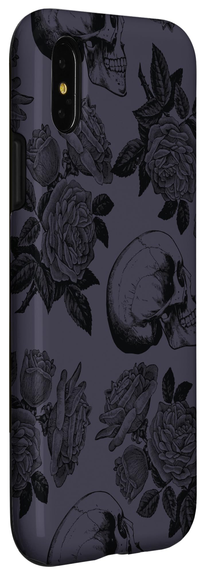 iPhone X/XS Skull and Roses Gothic Phone Case - Trendy Goth Girl Accessory for Women | Perfect for Halloween, Concerts & Alternative Fashion Lovers