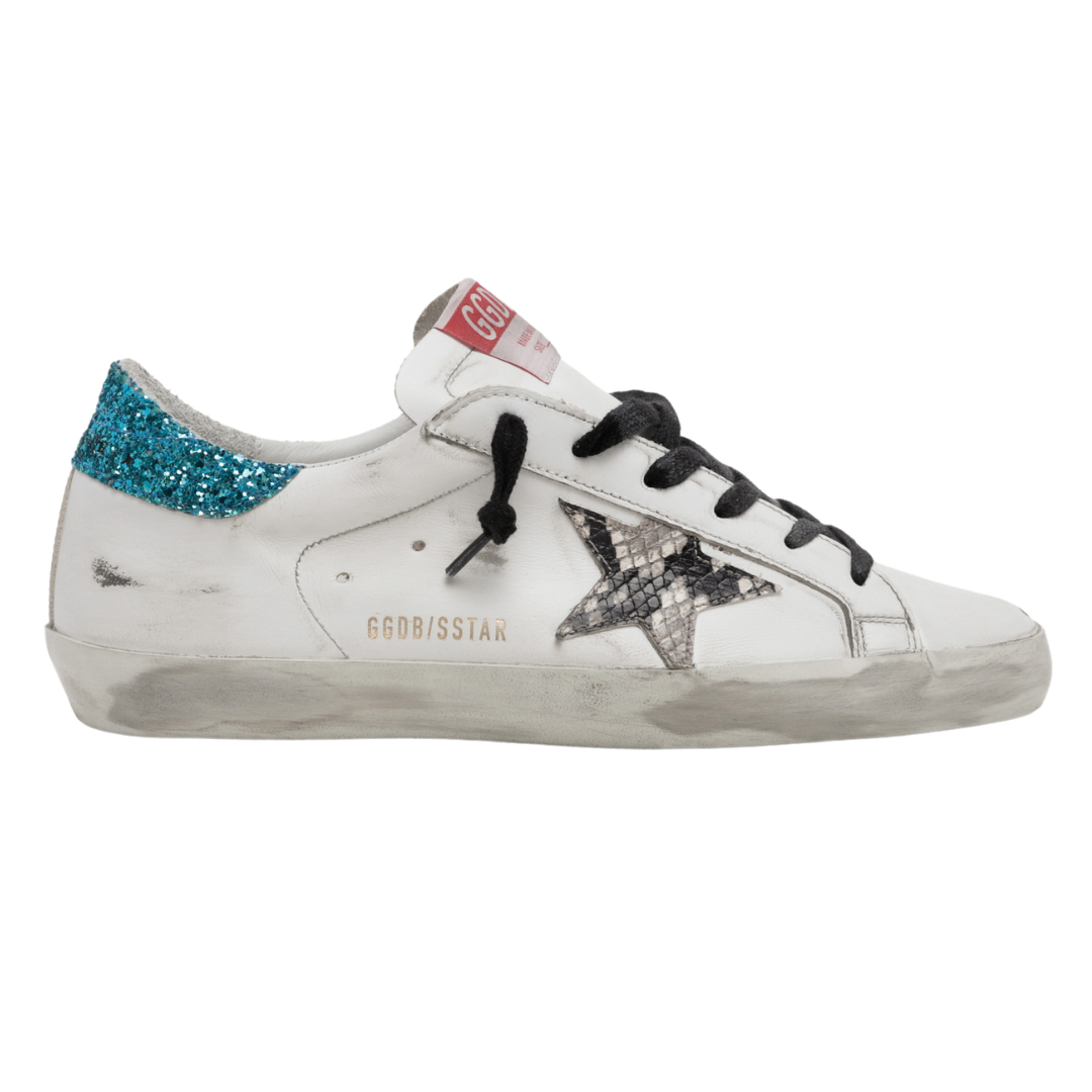 Adidas Superstar Women's Sneakers with Python Print & Glitter Heel - Trendy Casual Shoes for Streetwear & Everyday Fashion