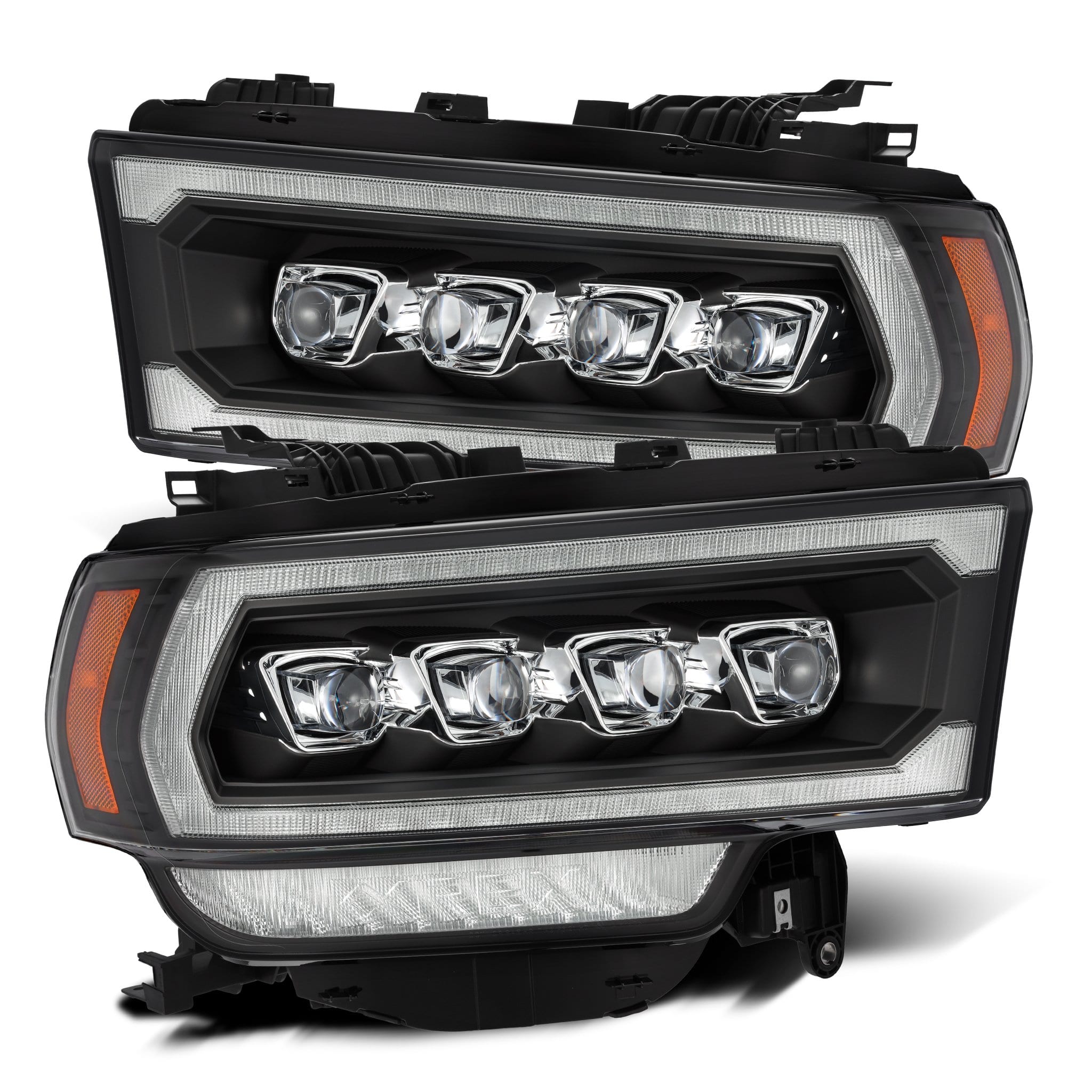 2019-2022 Ram 2500/3500/4500/5500 NOVA Series LED Projector Headlights - Black Alpha Rex 880553 - Upgrade Your Truck's Lighting for Night Driving & Off-Road Adventures