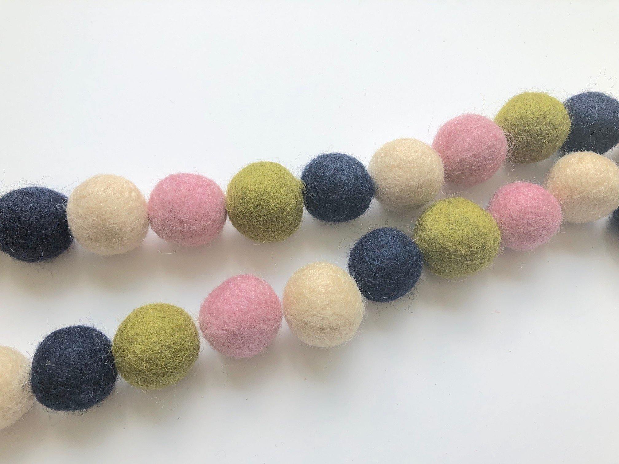 Pink and Olive Green Baby Garland - Floral Nursery Decor for Girls Room, Baby Shower, Birthday Party & Wedding Backdrop