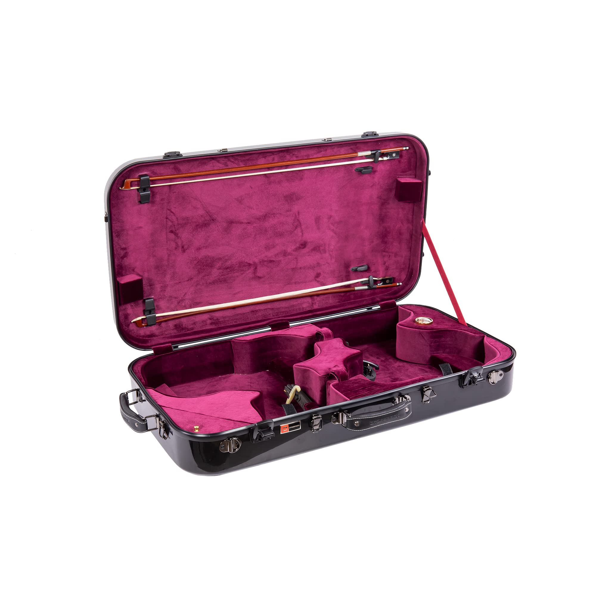 Premium Fiberglass Viola & Violin Case with TSA Lock - Fits 15-16.5