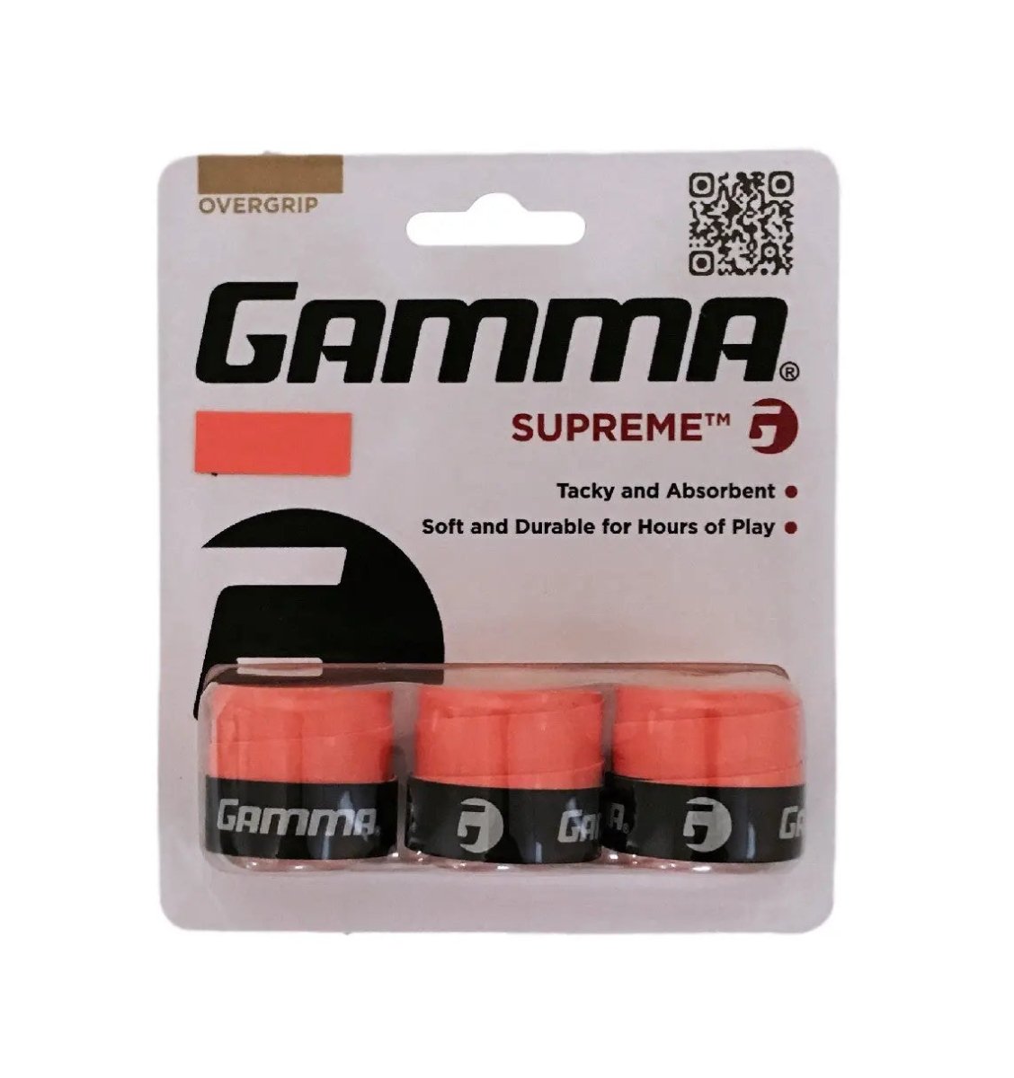 Gamma Supreme Overgrip - 3 Pack | Premium Tennis Racket Grip Tape for Enhanced Comfort & Sweat Absorption | Perfect for Tennis, Badminton & Racquetball Players
