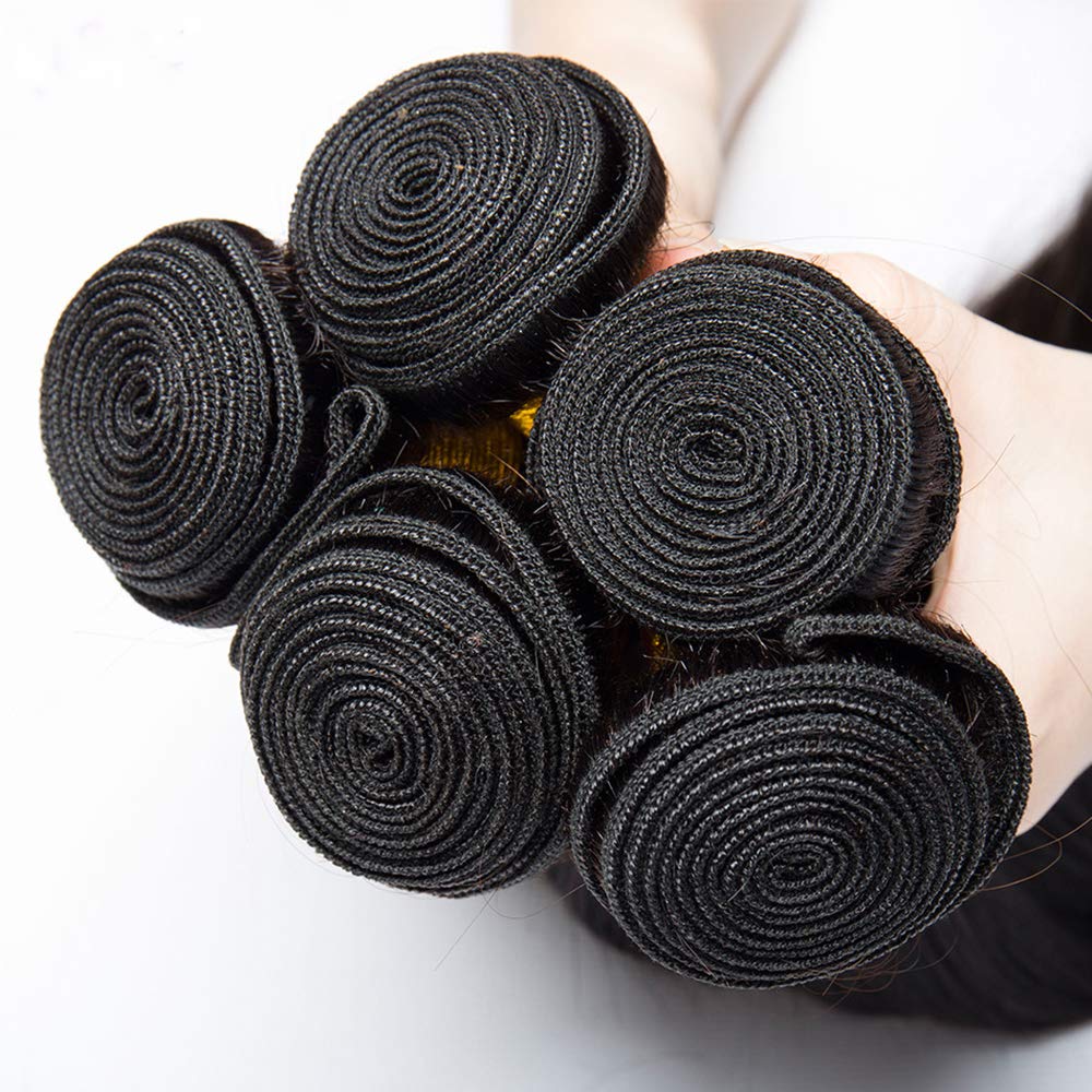 100% Unprocessed Brazilian Body Wave Human Hair Weaves - 3 Bundles with 4x4 Lace Closure (20 22 24+18 Inches) | Natural Color | Perfect for Protective Styles, Sew-Ins & Everyday Wear