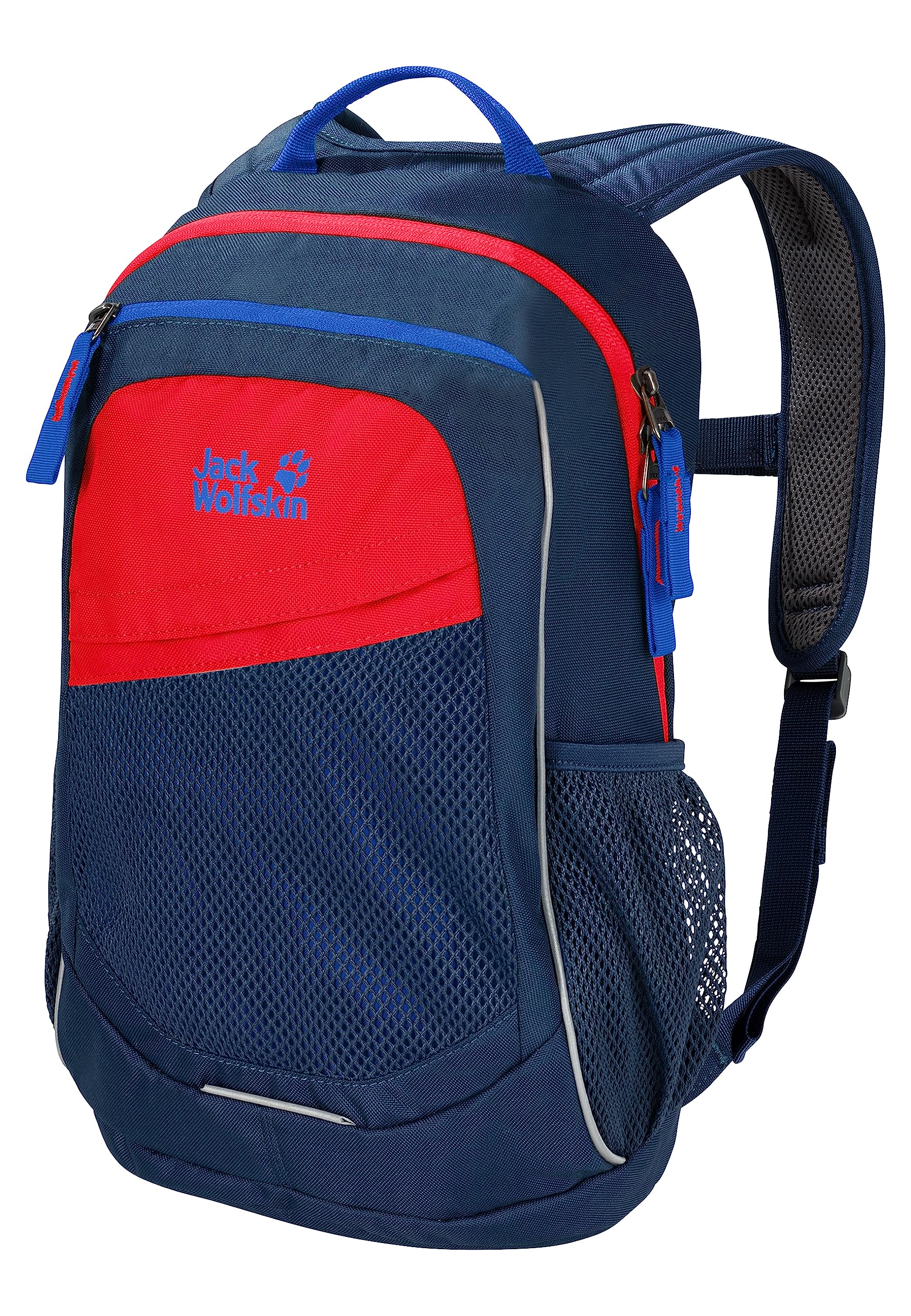 Jack Wolfskin Kids' Track Jacket - Lightweight Water-Resistant Running Jacket for Boys & Girls, Dark Indigo Blue, Size 4-6 Years - Perfect for Outdoor Play, School Sports & Family Adventures