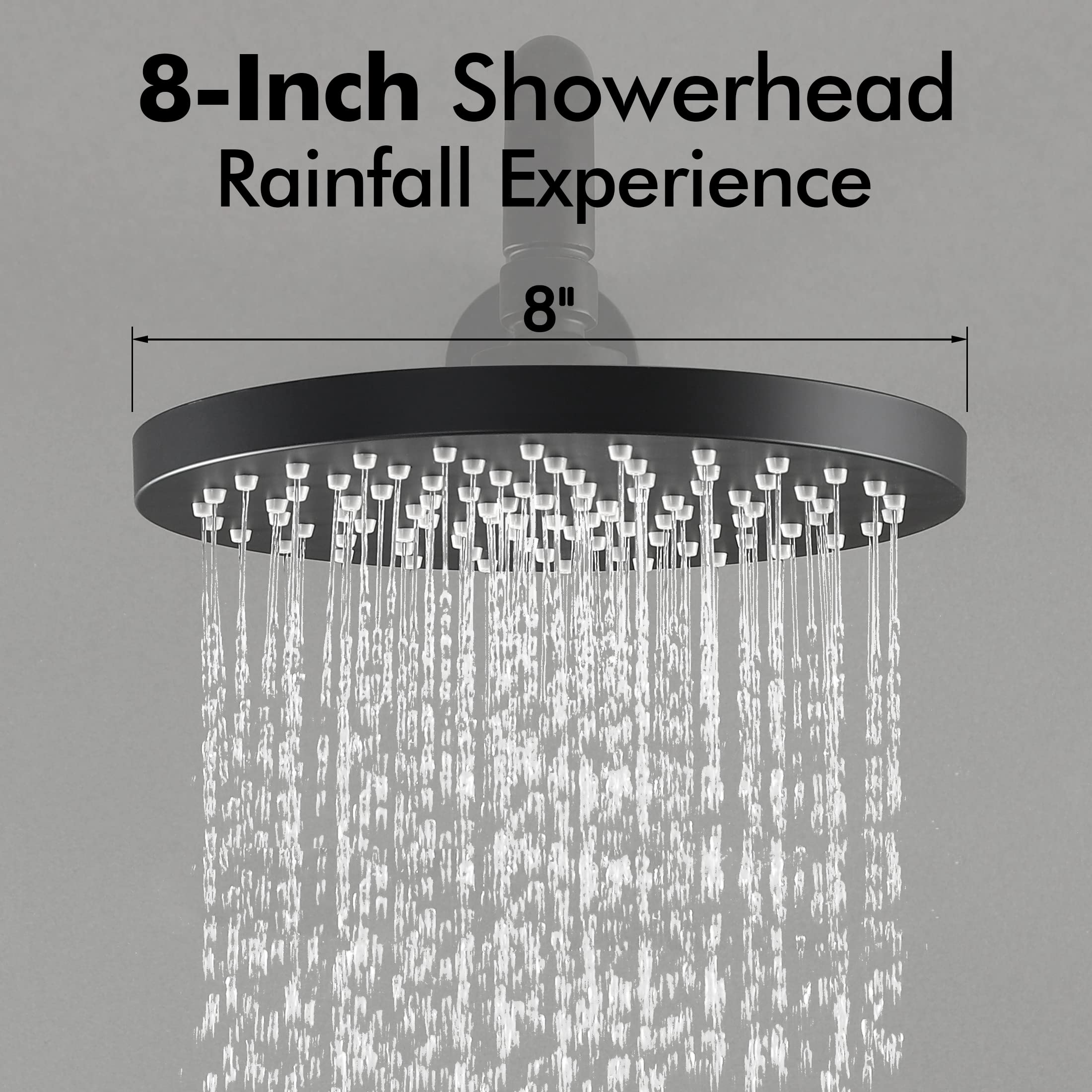 Premium KES Black Shower System - Complete Wall Mount Rain Shower Head with Pressure Balance Valve & Trim Kit (Model XB6202F18-BK) - Perfect for Modern Bathroom Renovations & Spa-Like Shower Experience
