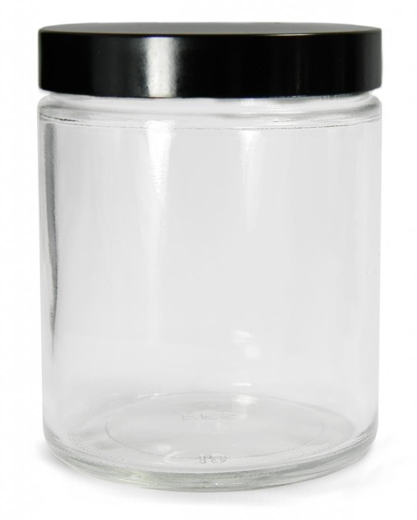 2S01 QPVV Precleaned Clear Glass Jars with Wide Mouth, 45 mL Capacity, Pulp/Vinyl-Lined Cap - Pack of 48 - Ideal for DIY Crafts, Homemade Jams, Spice Storage & Laboratory Use