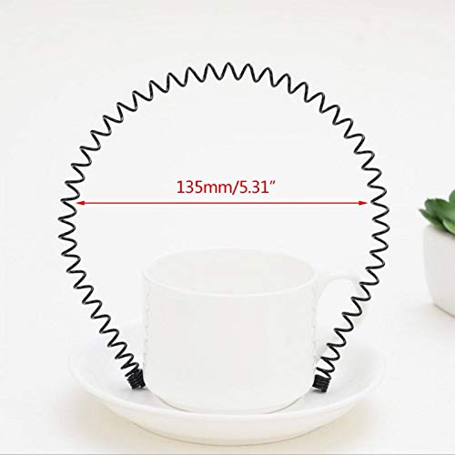 2 Pack Metal Black Slim Headband Hair Hoop with Teeth - Sleek Hair Accessory for Women & Girls | Perfect for Work, Gym, and Everyday Styling
