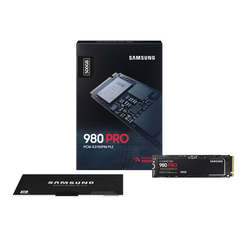 Samsung 980 PRO 500GB PCIe 4.0 NVMe M.2 SSD - Ultra-Fast Internal Solid State Drive for Gaming, 4K Video Editing & High-Performance PCs