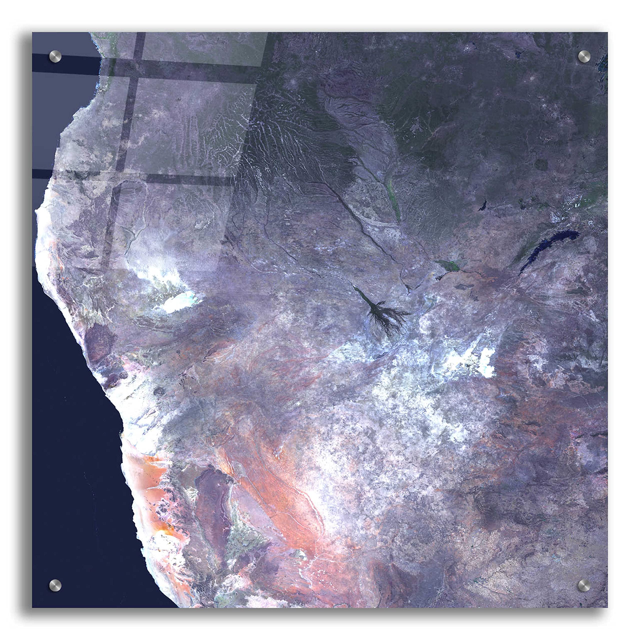 Epic Art 'Earth as Art: Africa' Acrylic Glass Wall Decor - 24x24 Inch Modern Home & Office Wall Art - Perfect for Living Room, Bedroom, or Office Decor