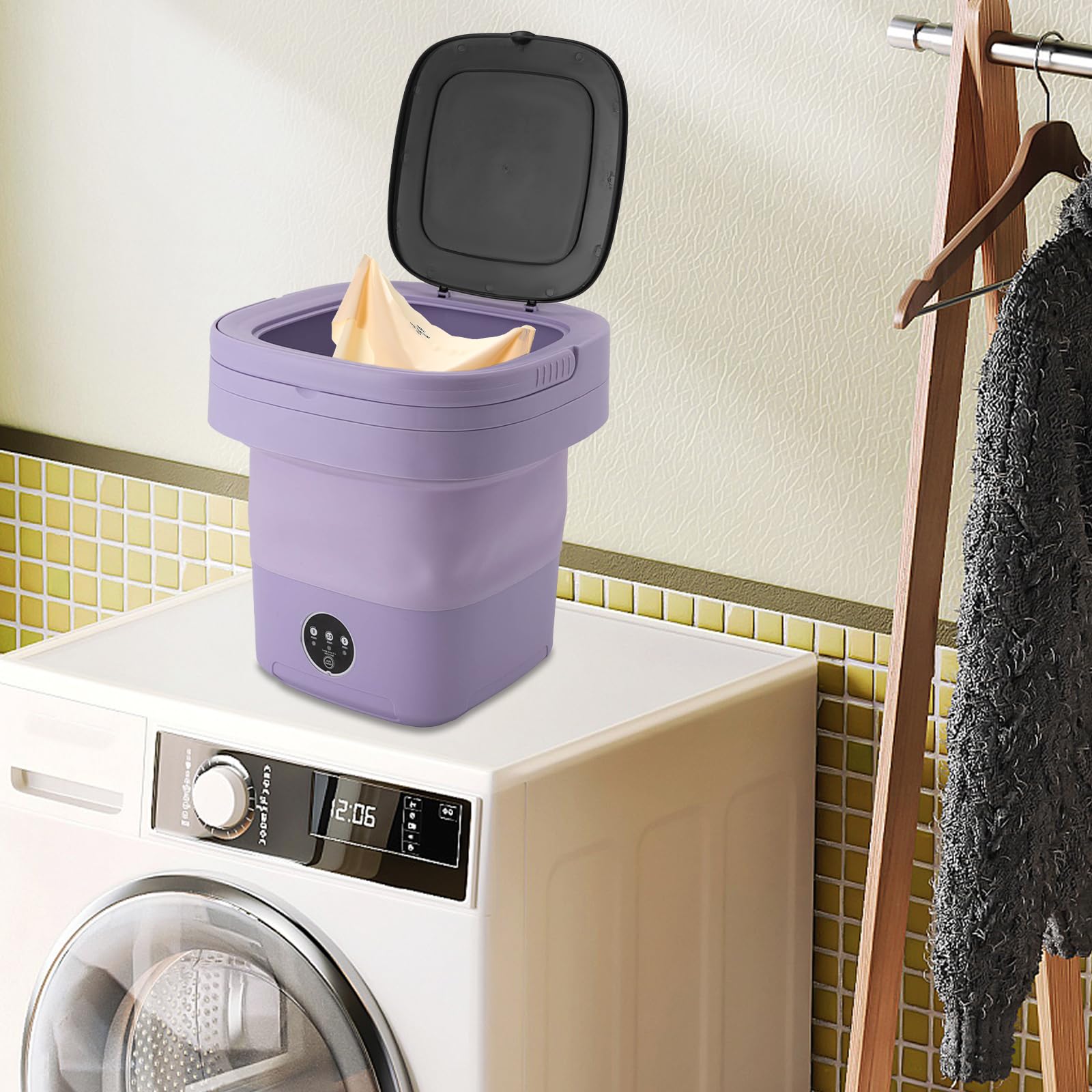 Mini Portable Washing Machine 11L - Compact & Foldable Laundry Washer for Small Spaces - Perfect for Apartments, Dorms, Camping, RV & Travel - Lightweight Clothes Washer for Quick Laundry Anywhere