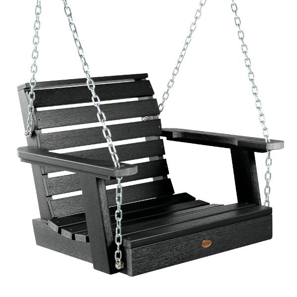 Weatherly Single Seat Swing - Outdoor Porch Swing for Patio, Garden, Backyard - Comfortable Hanging Chair with Durable Steel Frame - Perfect for Relaxing, Reading, and Enjoying Nature