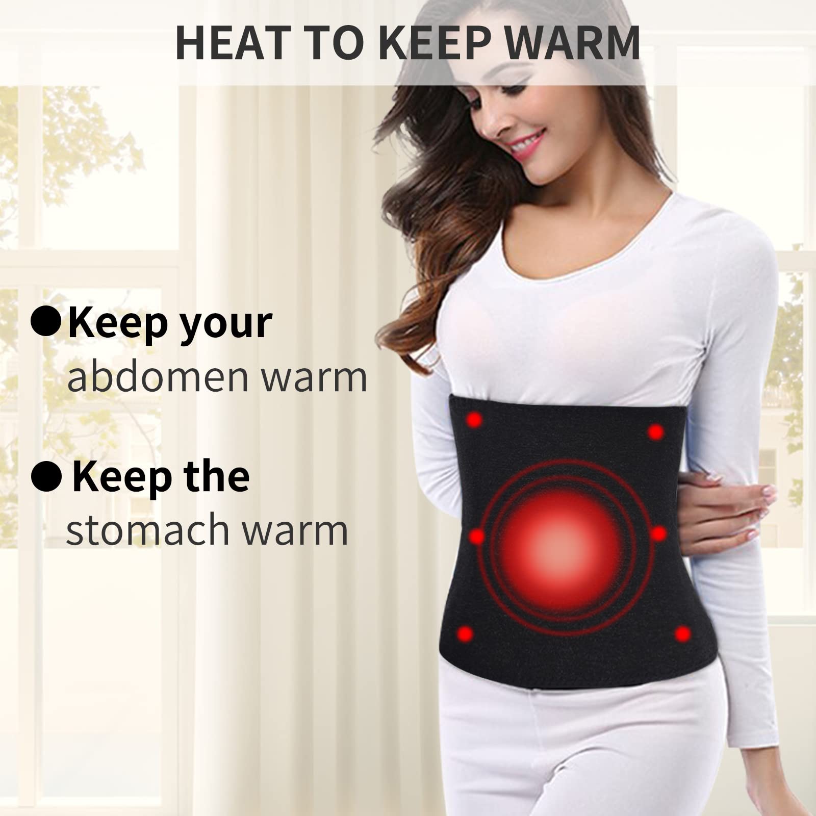 Premium Winter Cashmere Waist Warmer Belt - Thermal Kidney & Back Support for Pain Relief - Soft Wool Loin & Abdominal Binder - Ideal for Cold Weather, Office Work & Back Pain Comfort