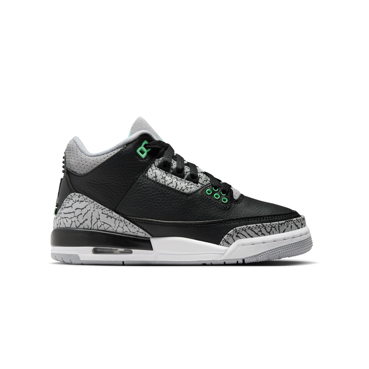 Air Jordan 3 Retro 'Green Glow' Kids Basketball Shoes - Lightweight Sneakers for Boys & Girls - Perfect for School, Sports & Casual Wear