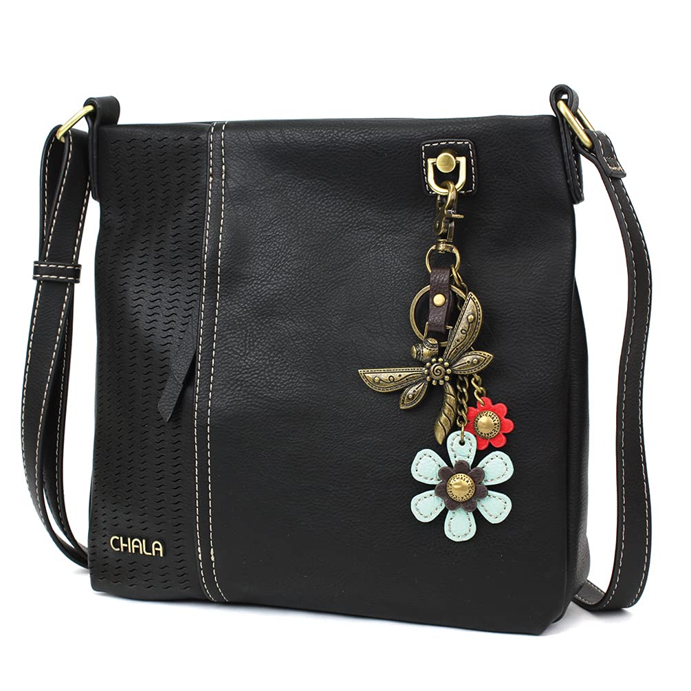CHALA Laser Cut Crossbody Purse - Stylish Faux Leather Handbag for Women, Black - Perfect for Work, Travel & Everyday Use