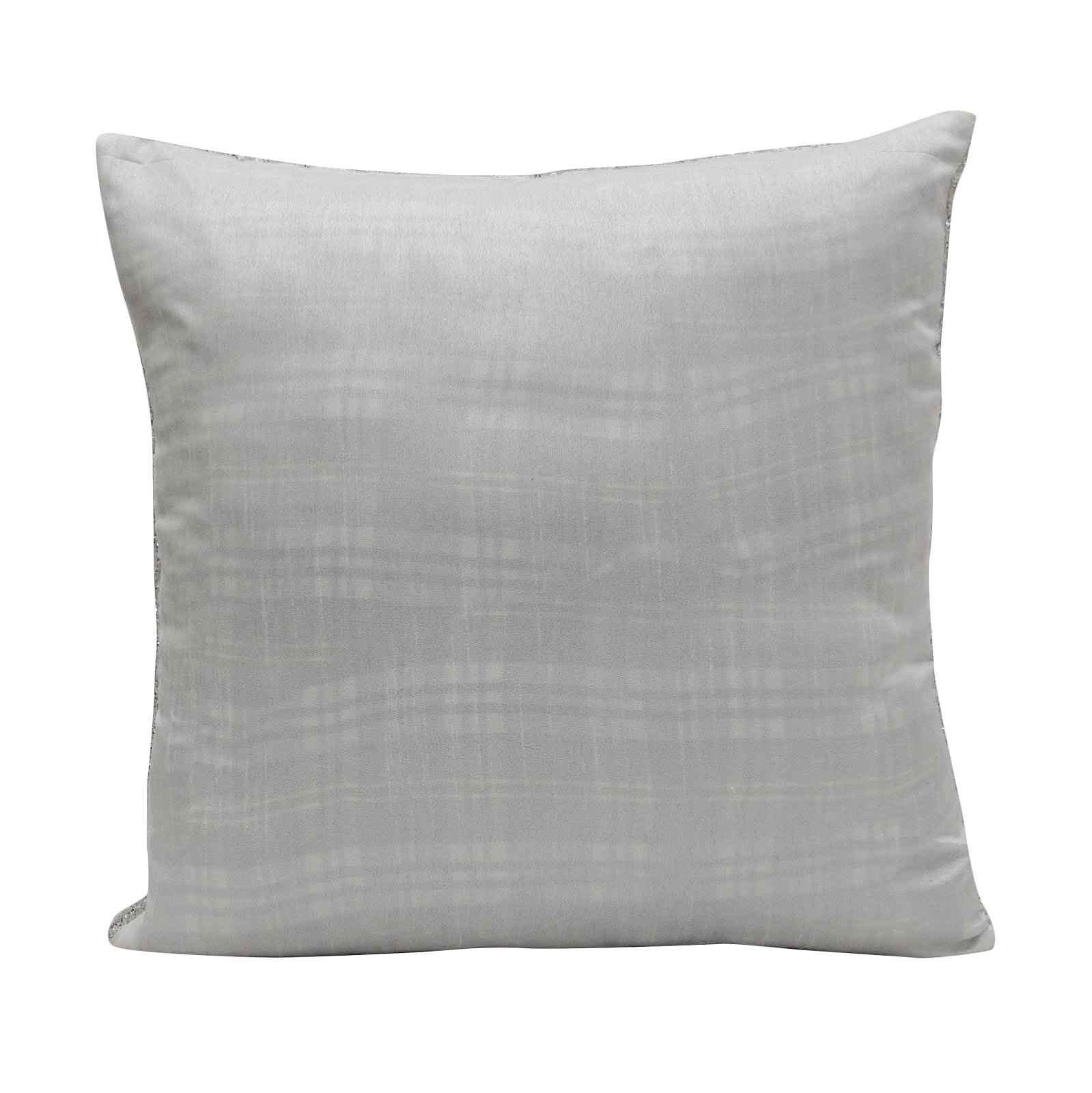 YUGA Metallic Silver Sequin Throw Pillow Cover 18x18 Inches - Glitter Cushion for Wedding Decor, Living Room, Bedroom & Lounge - Soft & Stylish Home Accent