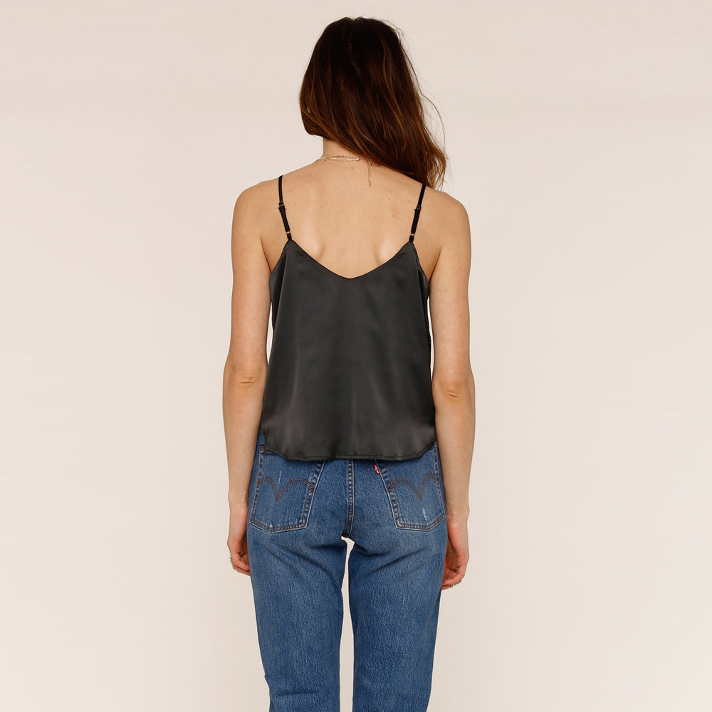 Andra Women's Black Camisole Top - Soft Stretchy Sleeveless Tank for Casual Wear, Layering & Summer Outfits