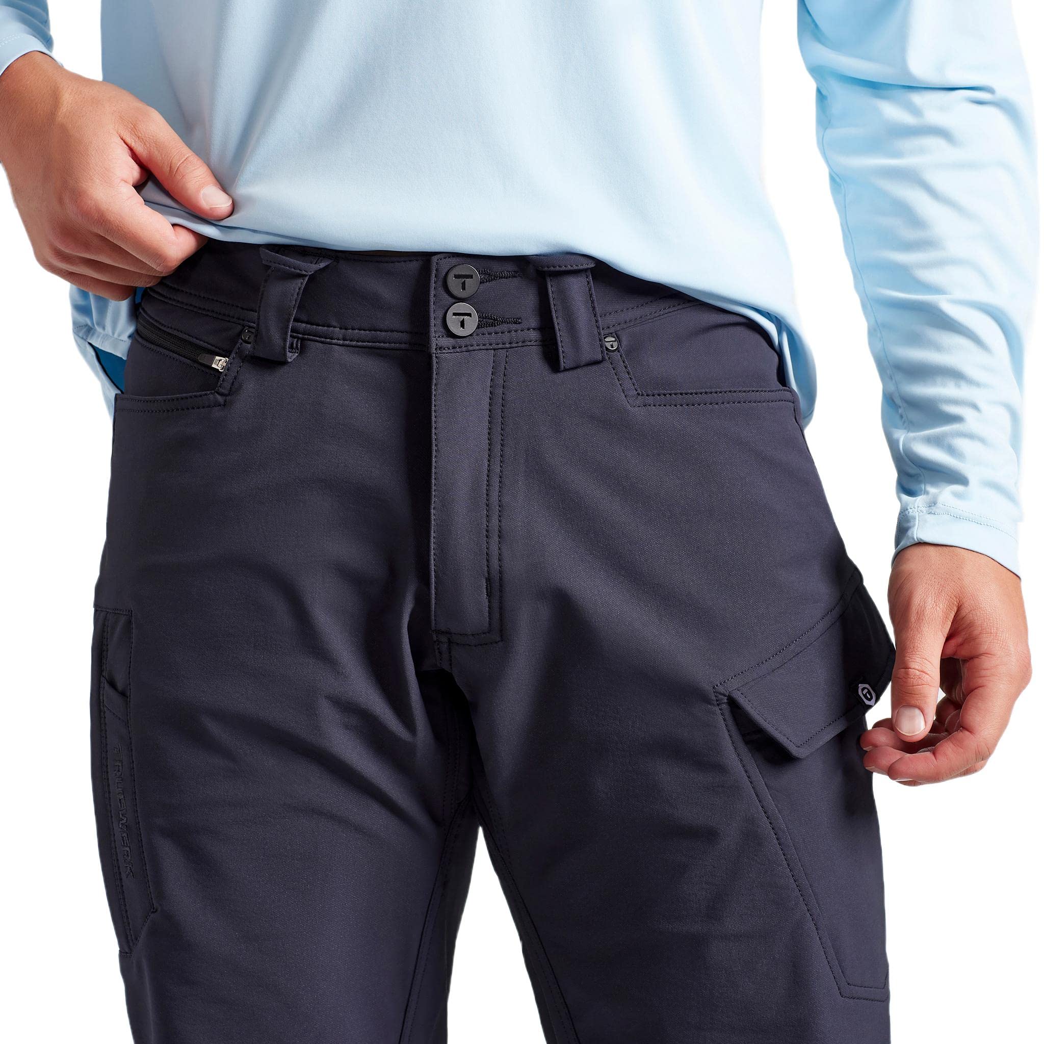 TRUEWERK Men's T2 WerkPant - Water Resistant Lightweight Work Pants with 4-Way Stretch & Multi-Pocket Design | Durable Technical Workwear for Construction, Carpentry & Outdoor Jobs