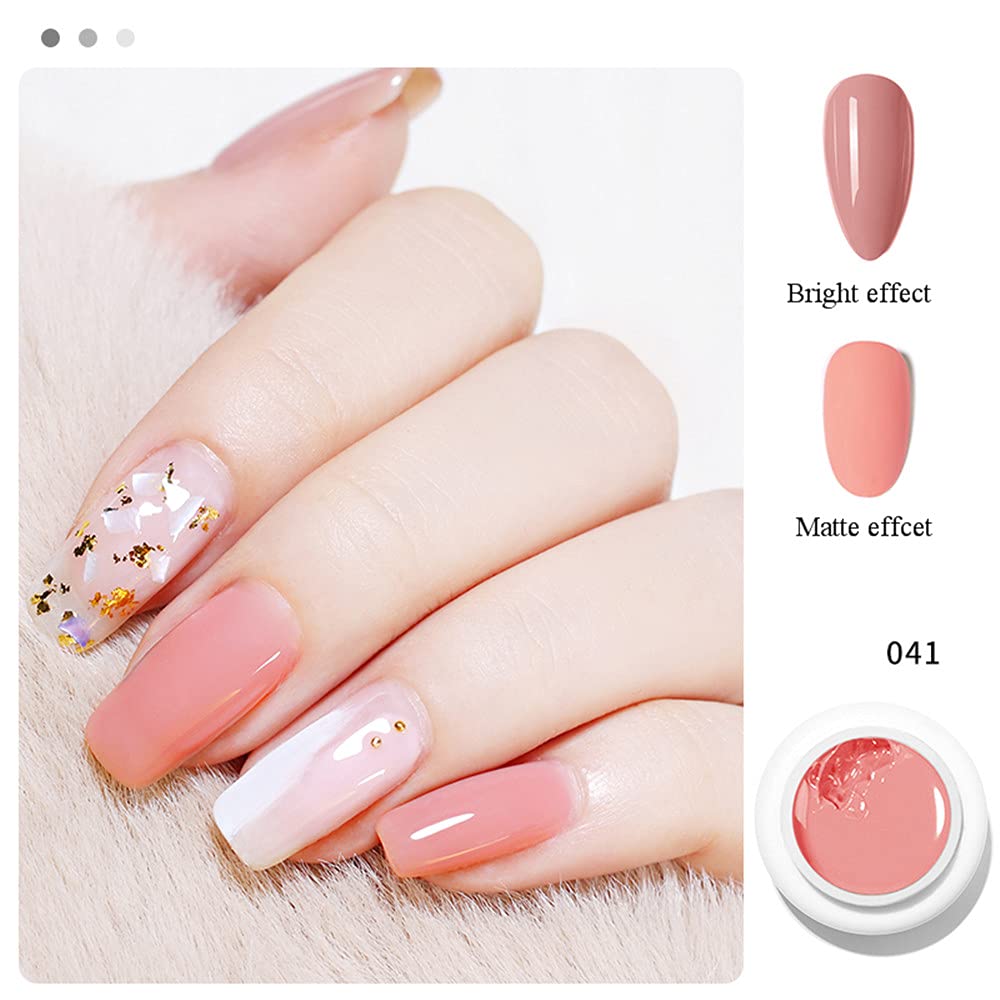 Light Pink UV Gel Nail Polish - Long Lasting Top Coat for Manicures