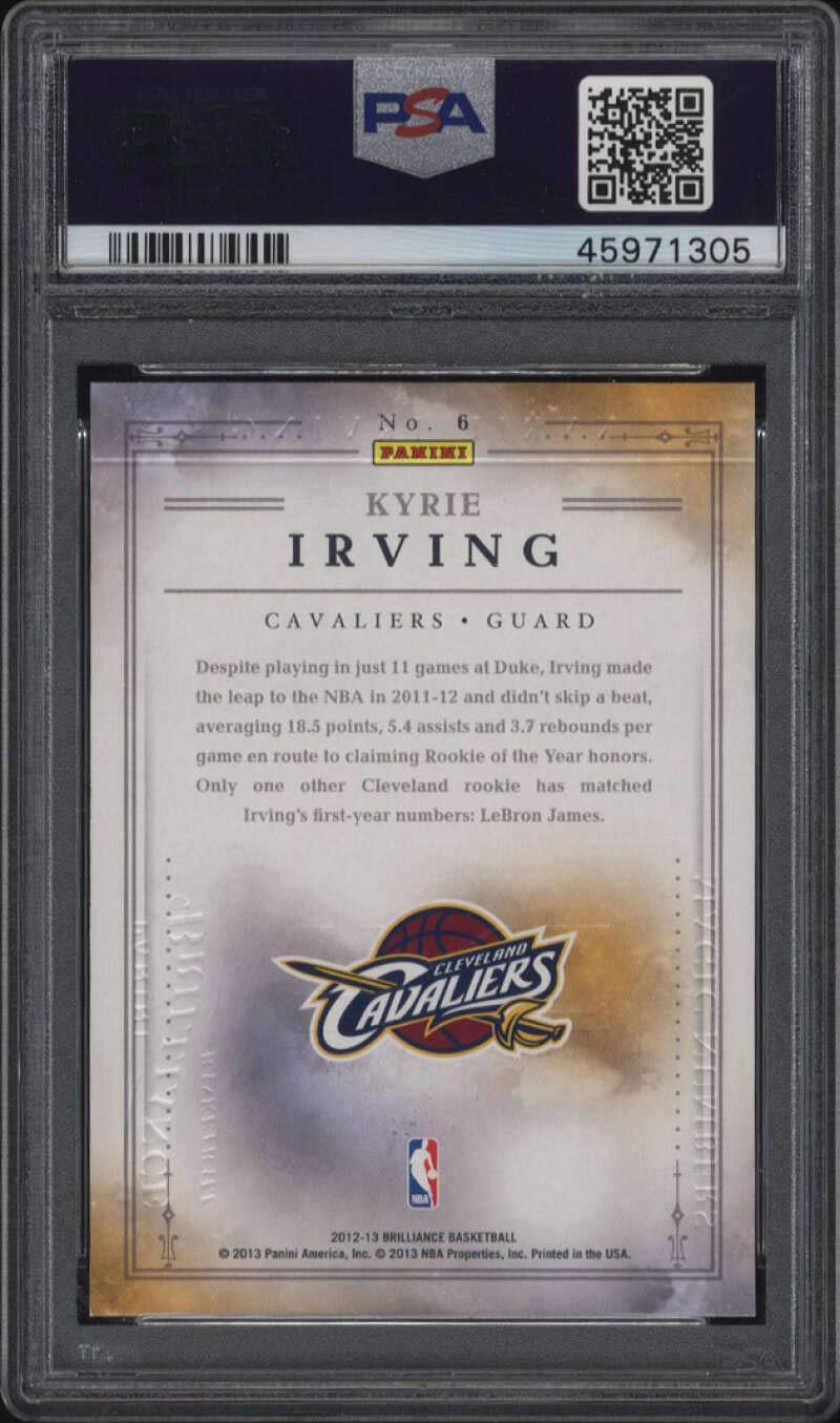 2012 Panini Brilliance Kyrie Irving #6 Magic Numbers Rookie Card - PSA 9 Mint Condition - Perfect for NBA Collectors & Basketball Memorabilia Displays