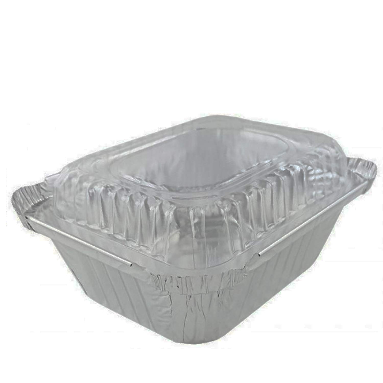 Tiger Chef Aluminum Foil Pans - 15-Pack 1 Lb Disposable Freezer & Oven Safe Containers with Dome Lids for Takeout, Baking, Cooking, Food Storage & Freezing | Perfect for Meal Prep, Leftovers & Party Catering