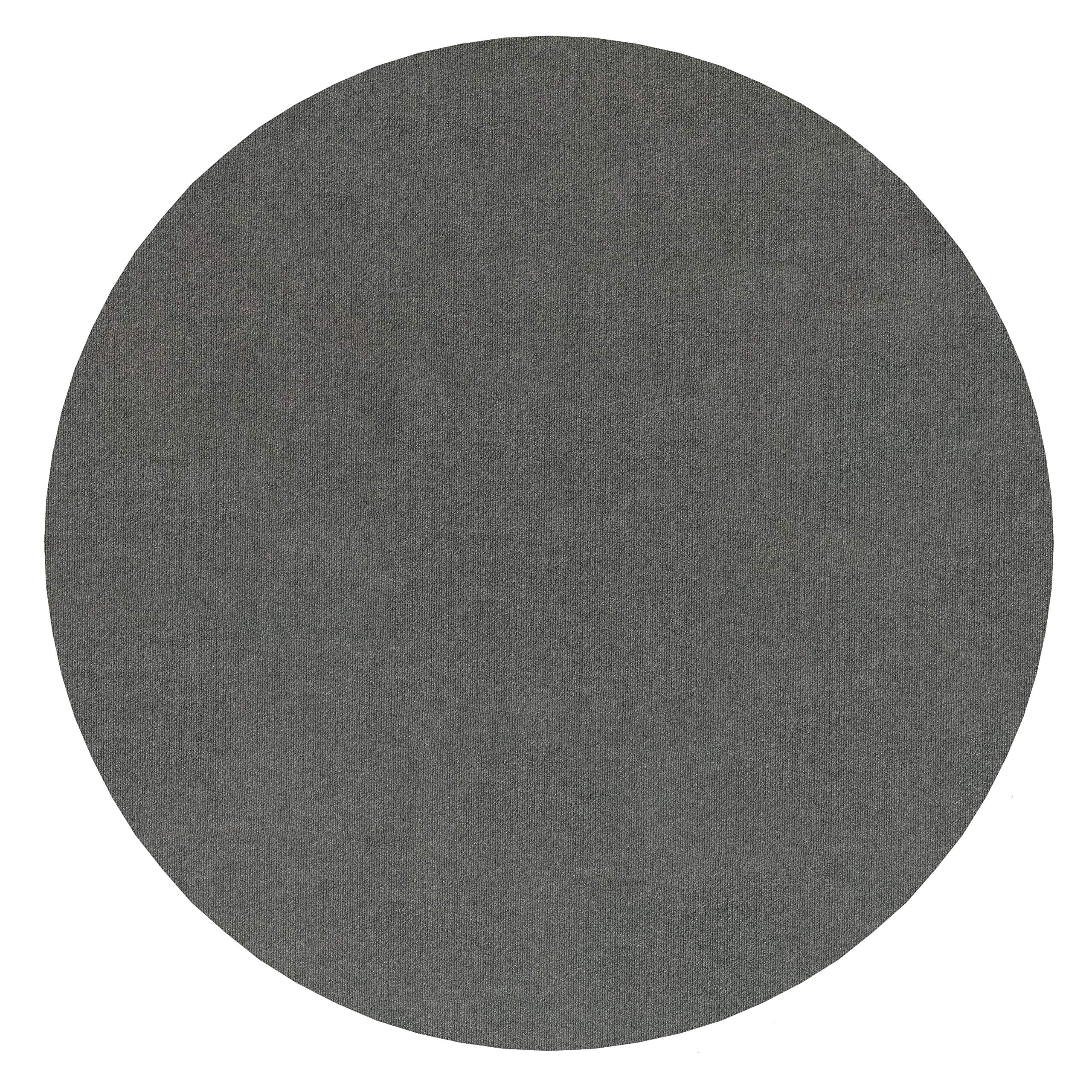 Premium KOECKRITZ 9' Round Indoor/Outdoor Rug - Eco-Friendly PET Fiber Made from 100% Recycled Bottles - Sky Grey - Perfect for Patio, Deck, Living Room & High-Traffic Areas