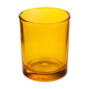 10 Pack Orange Glass Votive Tealight Candle Holders - Elegant Wedding Centerpiece, Christmas Party Decor, Bridal Shower & Baby Shower Decorations - Perfect for Romantic Dinner, Holiday Tablescapes & Special Events