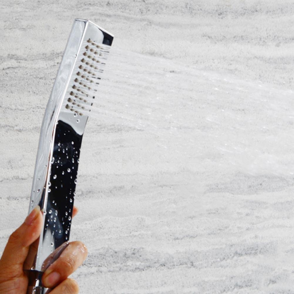 Premium High Pressure Handheld Shower Head - Square Thread Brass Shower Sprayer with Detachable Nozzle | Bathroom & Hotel Shower Accessories for Strong Water Flow & Relaxing Experience