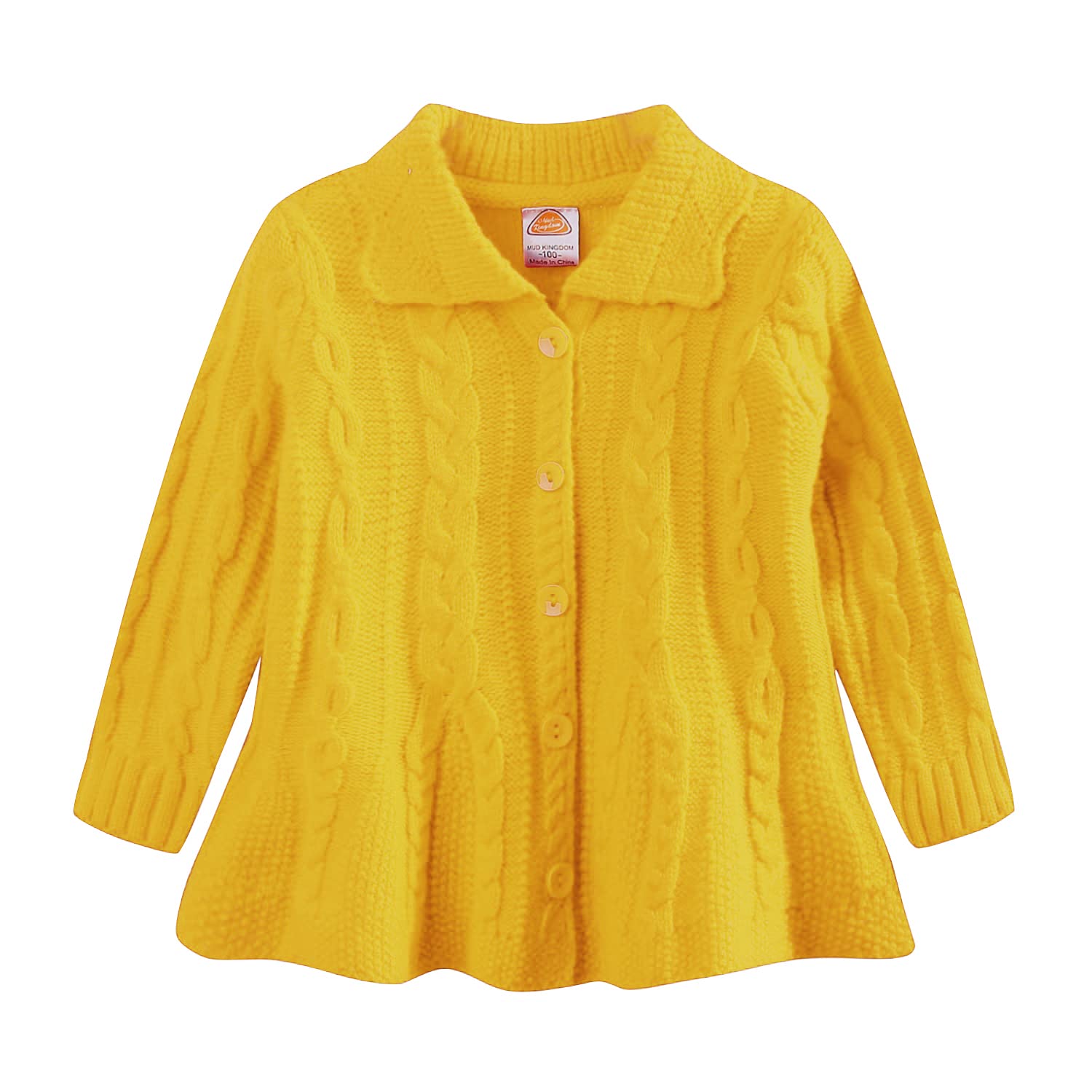 Mud Kingdom Girls Cardigan Sweaters Button Up - Cute Knit Cardigan for Girls, Soft & Comfortable, Perfect for School, Playdates & Family Outings