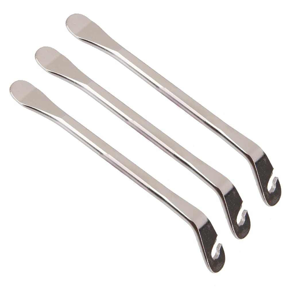 **Heavy Duty Bicycle Tire Levers (3-Pack) – Durable Metal Tire Removal Tool for MTB & Road Bikes – Perfect for Flat Tire Repairs & Bike Maintenance**    *(Use Case: Ideal for cyclists, bike mechanics, and DIY enthusiasts for quick and easy tire changes on mountain bikes, road bikes, or commuter bicycles.)*