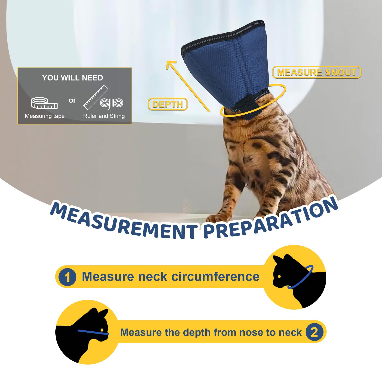 **Adjustable Soft Dog Cone Collar for Small Dogs & Cats - Post-Surgery Recovery E-Collar with 360° Vision - Comfortable Pet Cone to Prevent Licking & Scratching - Perfect for Wound Healing & Grooming Protection (Blue)**