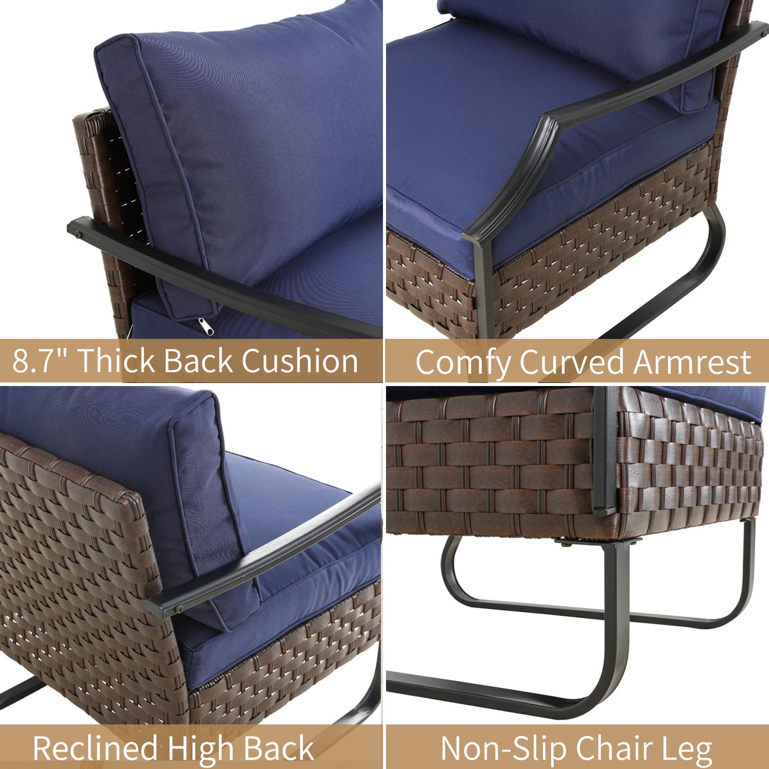 7-Piece Patio Furniture Set with 8.7