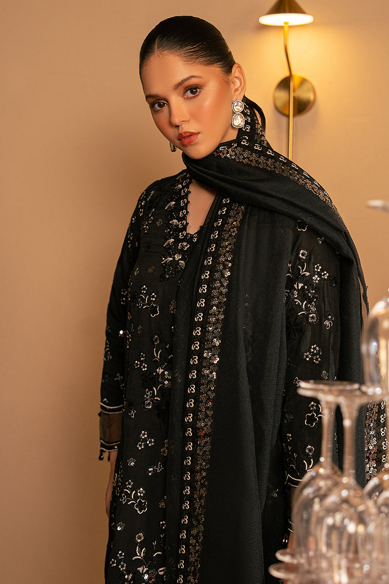 Midnight Muse 2-Piece Set (Shirt & Dupatta) - Elegant Ethnic Outfit for Women | Perfect for Festivals, Weddings & Special Occasions