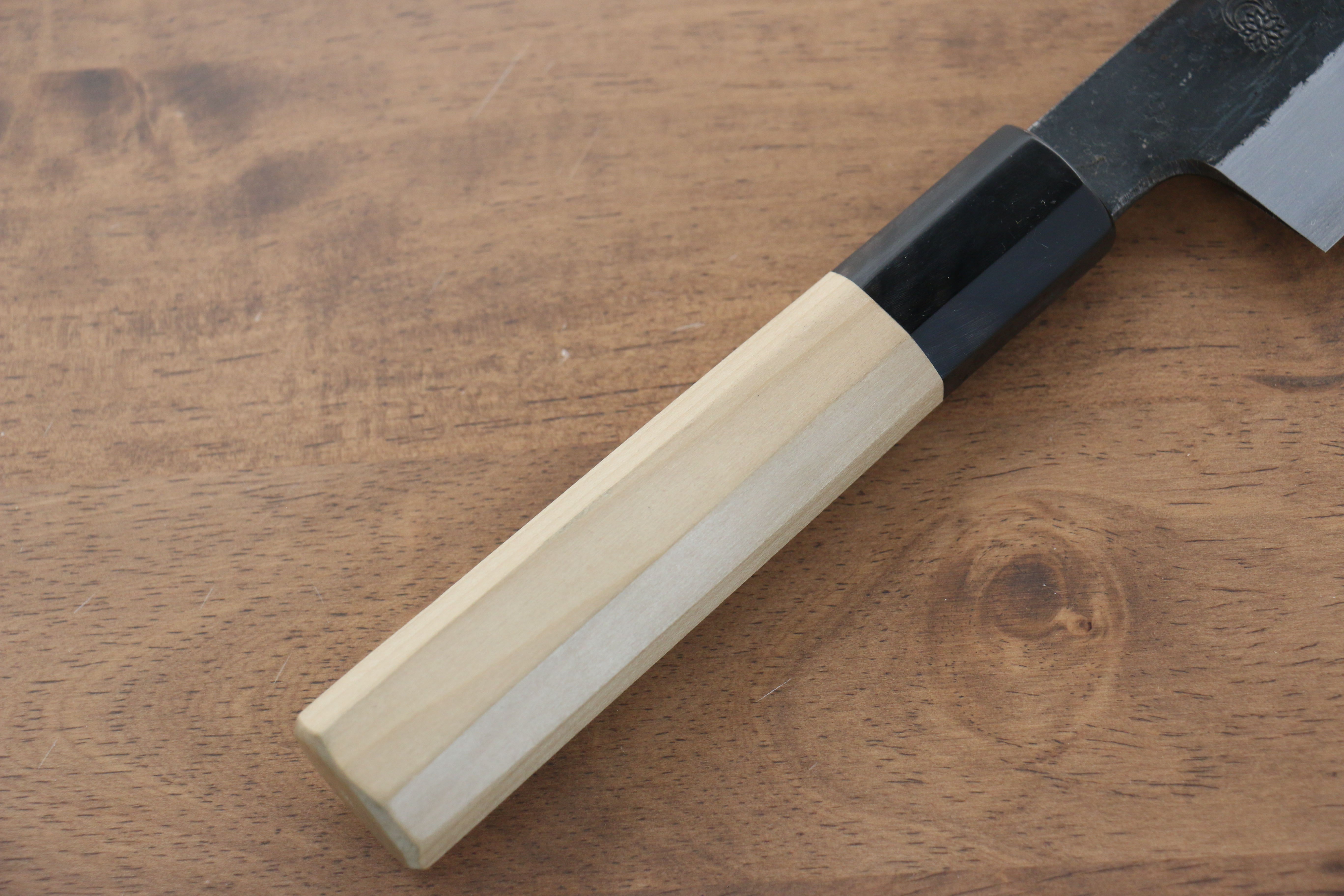 Premium Kikuzuki White Steel No.2 Black Kiritsuke Gyuto Knife 240mm - Japanese Chef Knife with Magnolia Wood Handle - Perfect for Sushi, Meat Slicing & Professional Kitchen Use